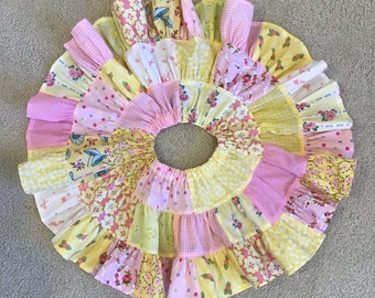 Baby Toddler Pink & Yellow Patchwork Skirt Size 12-24 months