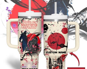 Vaso personalizado de Star Wars Celebration Japón 2025 de 40 oz, vaso de la película Star Wars de Disney, vaso de café de Darth Vader, vaso térmico