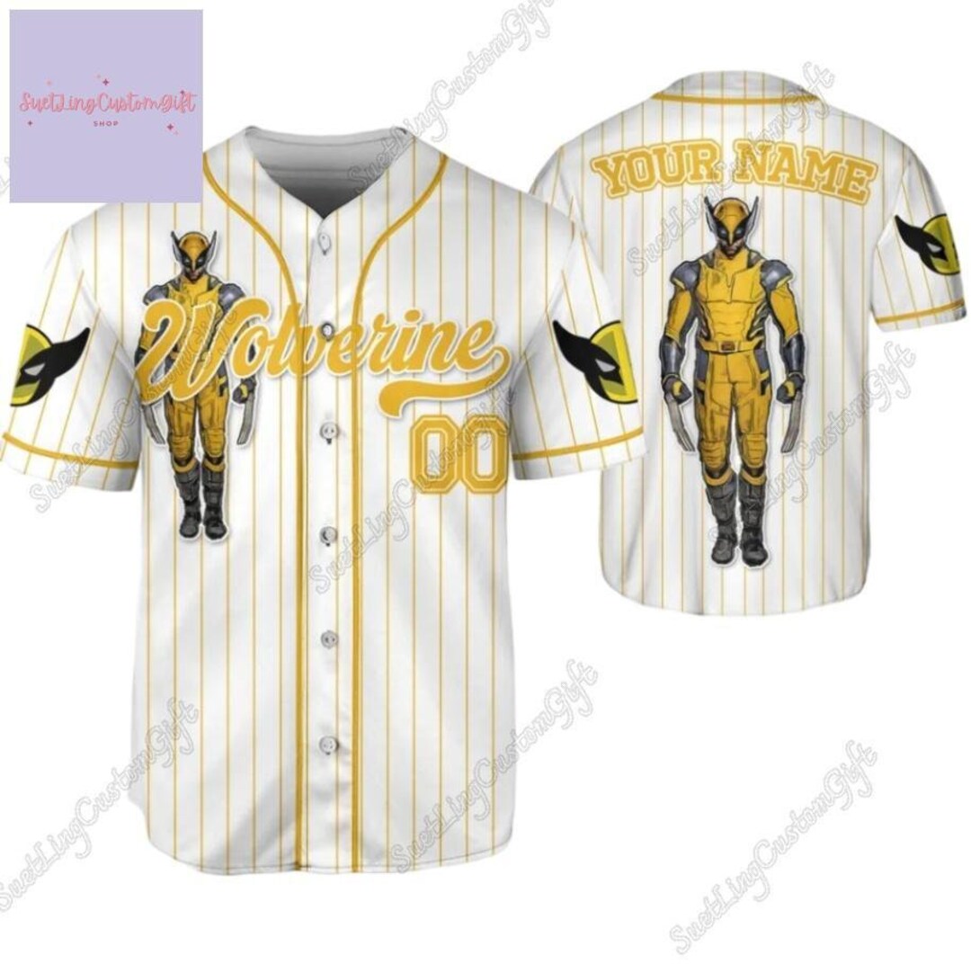 Personalized Wolverine Baseball Jersey, Wolverine Baseball Shirt ...