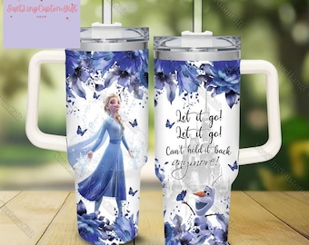 Elsa Princess Tumbler 40Oz, Frozen Tumbler Cup, Disney Elsa Tumbler, Elsa Insulated Tumbler, Movie Coffee Tumbler,Birthday Gift For her
