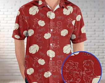 Lilo Stitch Experiment 626 Koszula z Guzikami, Hawajska Koszula Stitch Dla Kobiet Mężczyzn, Koszula z Filmu Disneya, Kostium Lilo Cosplay, Disney Vacation
