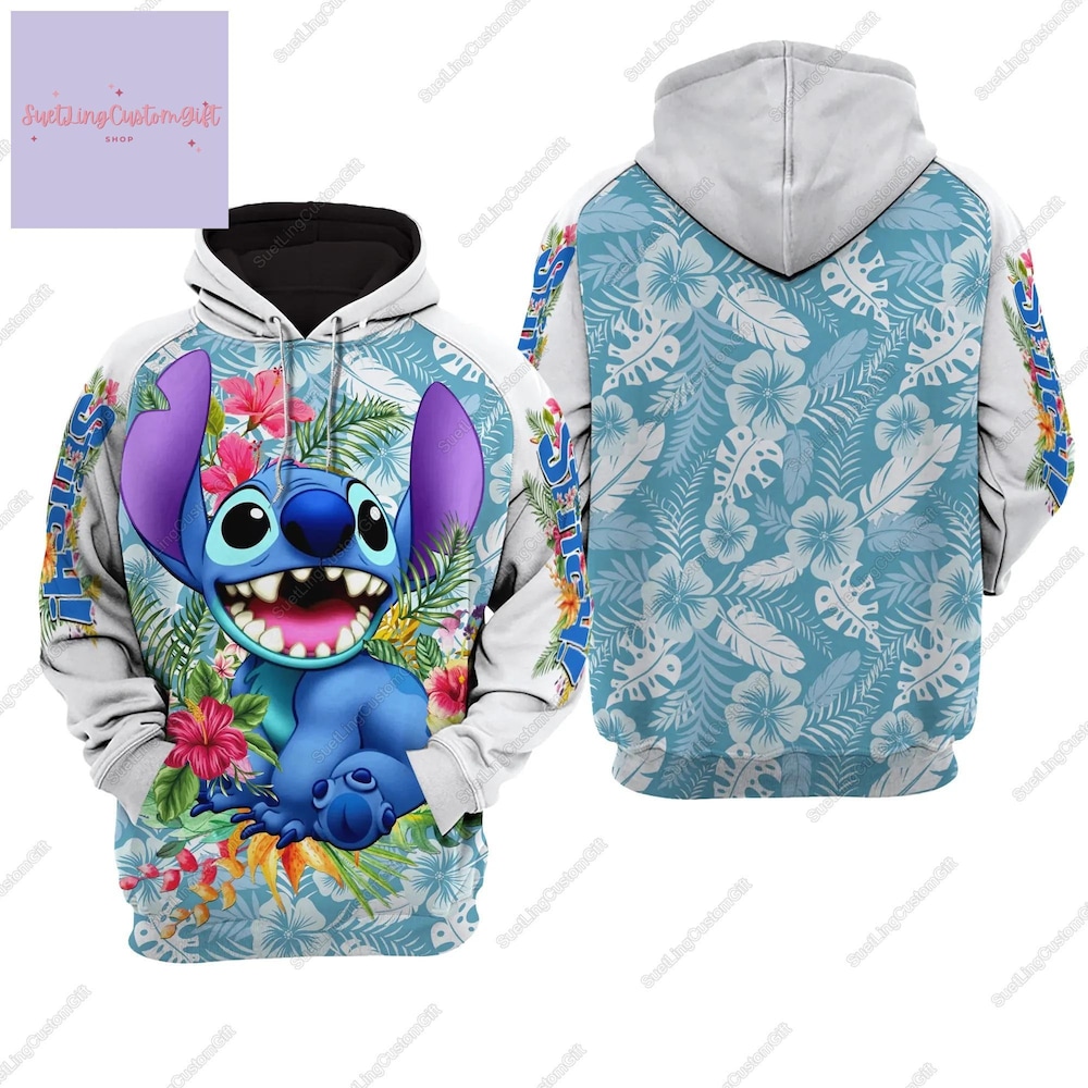 Stitch Hoodie, Lilo And Stitch Hoodie, Stitch Hoodie, Stitch Disney Hoodie, Stitch Lover Gift, Cute Cartoon Hoodie, Disney Trip Hoodie Teeplaza Design