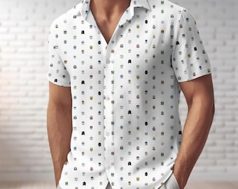 Stormtrooper Button Shirt, Star Wars Hawaiian Shirt, Funny Disney Vacation Shirt, Galaxy's Edge Shirt, Disney Trip 2026, Summer Shirt