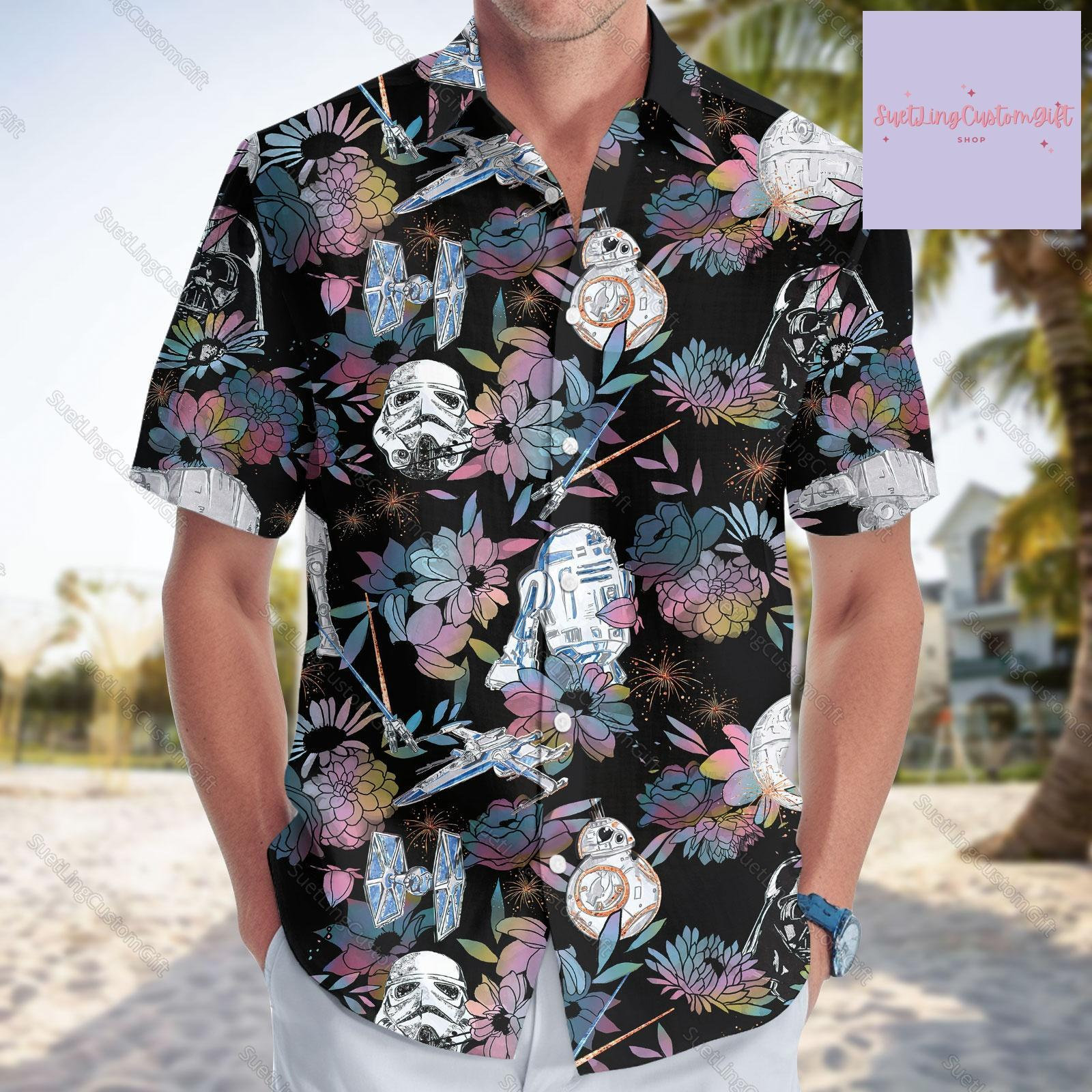 CAMPIA MODA Men's Hawaiian Shirt Button Short Sleeves-455785