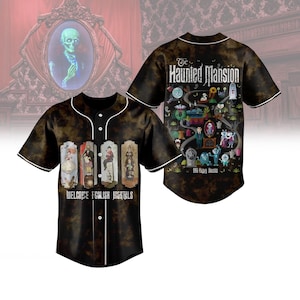 Haunted Mansion Map Baseball Jersey, Disney Halloween Shirt, Stretching Room Shirt, Welkom Dwaze Stervelingen Shirt, Halloween Geschenken