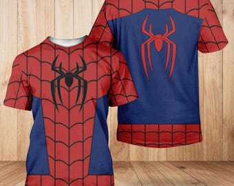 Camisa de disfraz de Spider-Man, disfraz de cosplay de Spider-Man, sudadera con capucha de cosplay de Spider-Man, sudadera de Spidey, camiseta de superhéroe de dibujos animados, regalo para él
