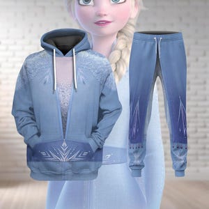 Frozen Elsa Cosplay Hoodie, Men Joggers, Walt Disney Elsa Costume Hoodie, Elsa Frozen Pants, Elsa Princess Shirt, Disney Elsa Fan Merch