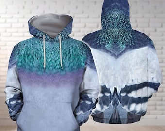 Sudadera con capucha de paloma para cosplay, para hombre y mujer, unisex, ideal como disfraz de paloma, regalo para amantes de las aves, Halloween.