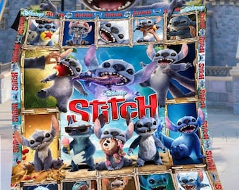 Couette Stitch, couette moderne Lilo et Stitch, cadeau de pendaison de crémaillère, couette imprimée Disney Stitch, décoration de chambre, cadeaux pour les fans de Stitch