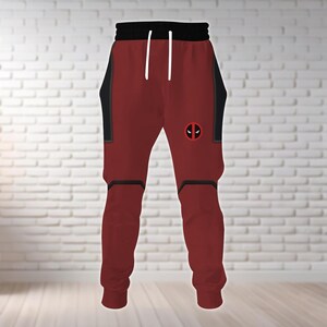 Deadpool Hoodie, Men Joggers, Wade Wilson Cosplay Costume, Superhero Costume, Men's Hero Costume, Streetwear Pants, Halloween Gifts