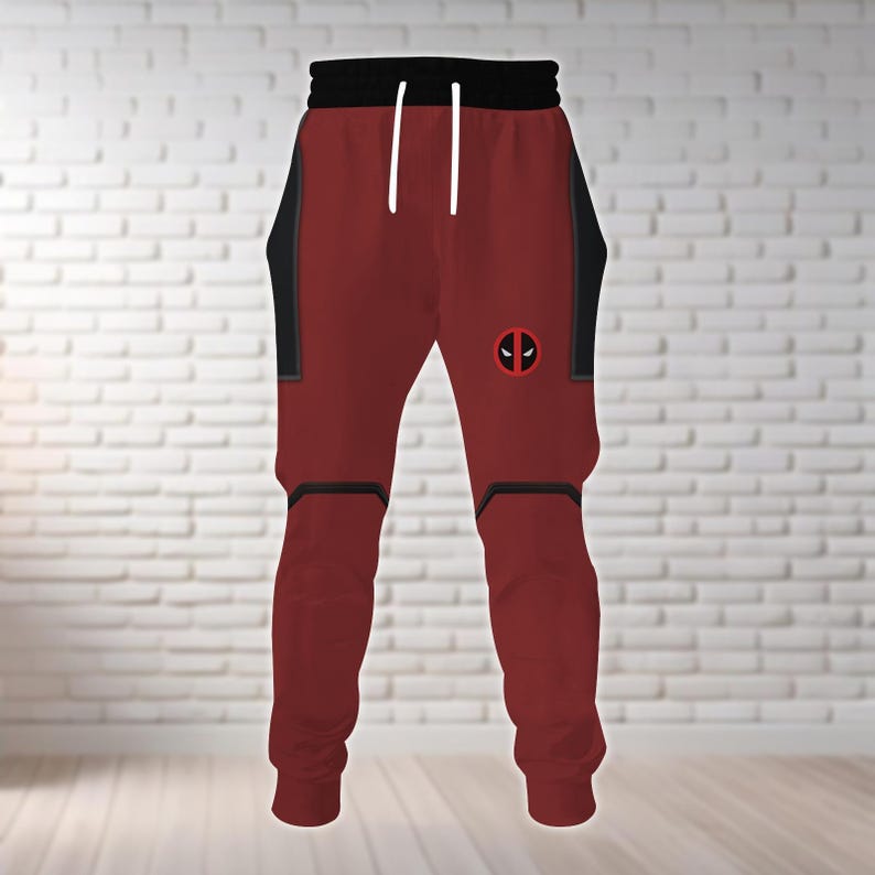 Deadpool Hoodie, Men Joggers, Wade Wilson Cosplay Costume, Superhero Costume, Men's Hero Costume, Streetwear Pants, Halloween Gifts