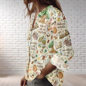 Disney Zootopia Anyone Can Be Anything Blouse, Judy Hopps Nick Wilde Women Shirt, Disney Lion King Casual Top, Disneyland Family Trip