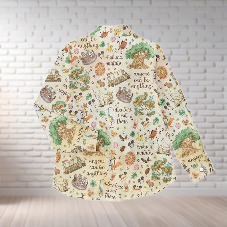 Disney Zootopia Anyone Can Be Anything Blouse, Judy Hopps Nick Wilde Women Shirt, Disney Lion King Casual Top, Disneyland Family Trip
