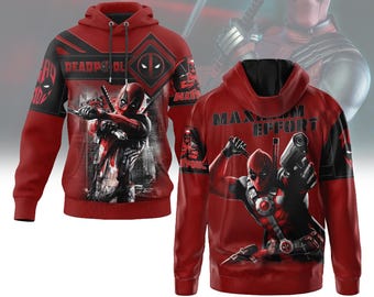Deadpool Hoodie, Deadpool Sweatshirt, Deadpool Shirt, Deadpool Zip Hoodie, Deadpool Lover Gifts, Movie Shirt, Deadpool Gifts For Fans