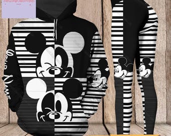Custom Mickey Mouse Hoodie And Leggings, Disney Mickey Leggings For Women, Mickey Disney Hoodie, Disneyworld Shirt, Disneyland Shirt