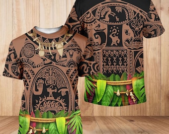 マウイ島モアナのタトゥーのデザイン。 DIYコスチューム。デジタル