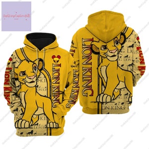 Lion King Hoodie Lion King Broadway Ticket Ticket Reveal Gift for Friends Woman Birthday Lion Lover Shirt Hoodie With Design on Back Etsy UK