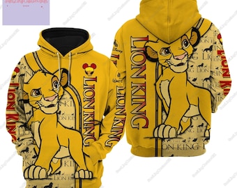 The Lion King Hoodie, The Lion King Shirt, The Lion King Zip Hoodie, Simba Shirt, Disney Cartoon Movie Hoodie, Disney Movie Lover Gifts
