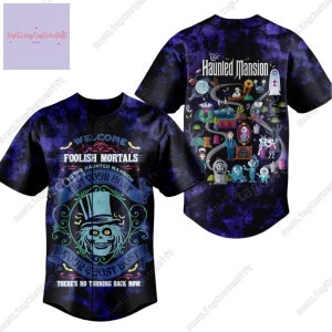 Halloween Haunted Mansion Kaart Baseball Jersey, Disney Halloween Shirt, Stretching Room Shirt, Foolish Mortals Shirt, Movie Lover Shirt