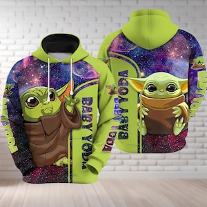 Custom Baby Yoda Hoodie, Disney Movie Hoodie, Star Wars Shirt, Movie Cartoon Hoodie, Baby Yoda Lover Hoodie Gifts For Fans Women Men