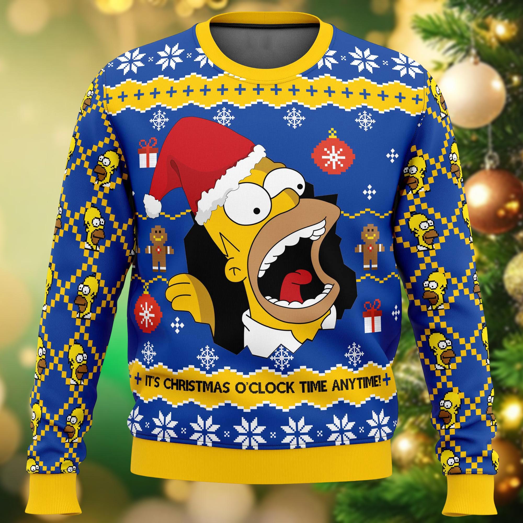 Discover Bart Simpsons Christmas Ugly Sweater, Homer Simpson Holiday Shirt, Funny Cartoon Movie Xmas Sweater, Christmas Gift For Women And Men