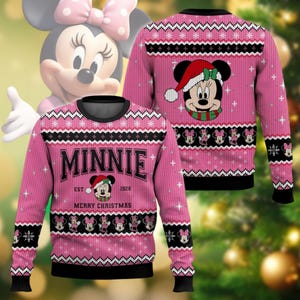 Minnie mouse christmas jumper womens hot sale