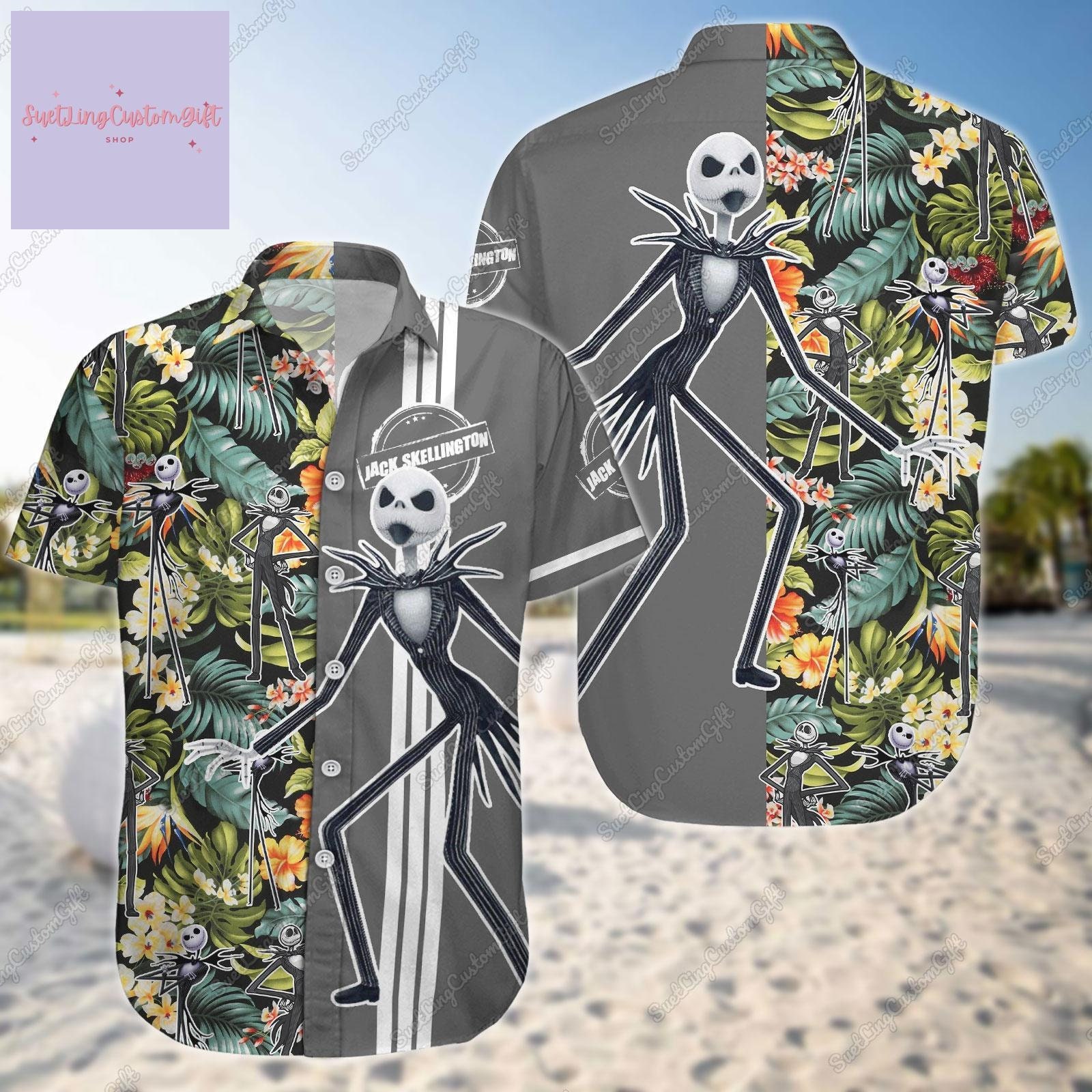 Discover Jack Skellington Hawaiian Shirt, Nightmare Before Christmas Hawaiian Shirt