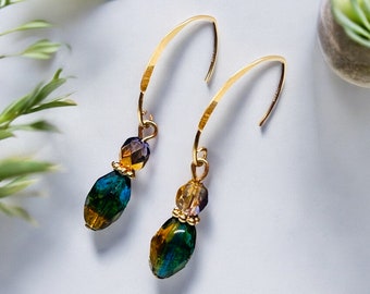 Dawn Earrings with Czech Glass Beads