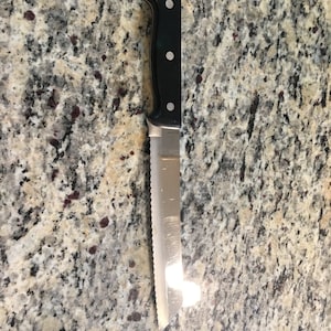 Vintage exceptional J. A. HENCKELS international &quot;ever SHARP PRO&quot; stainless steel  Cutlery Knife - 12&quot; lg. x 8&quot; blade - bread slicer