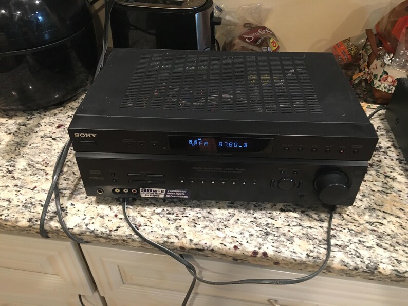 SONY A/V RECEIVER - STR-DE598 6.1 Channel Surround Sound Receiver Am Fm ...