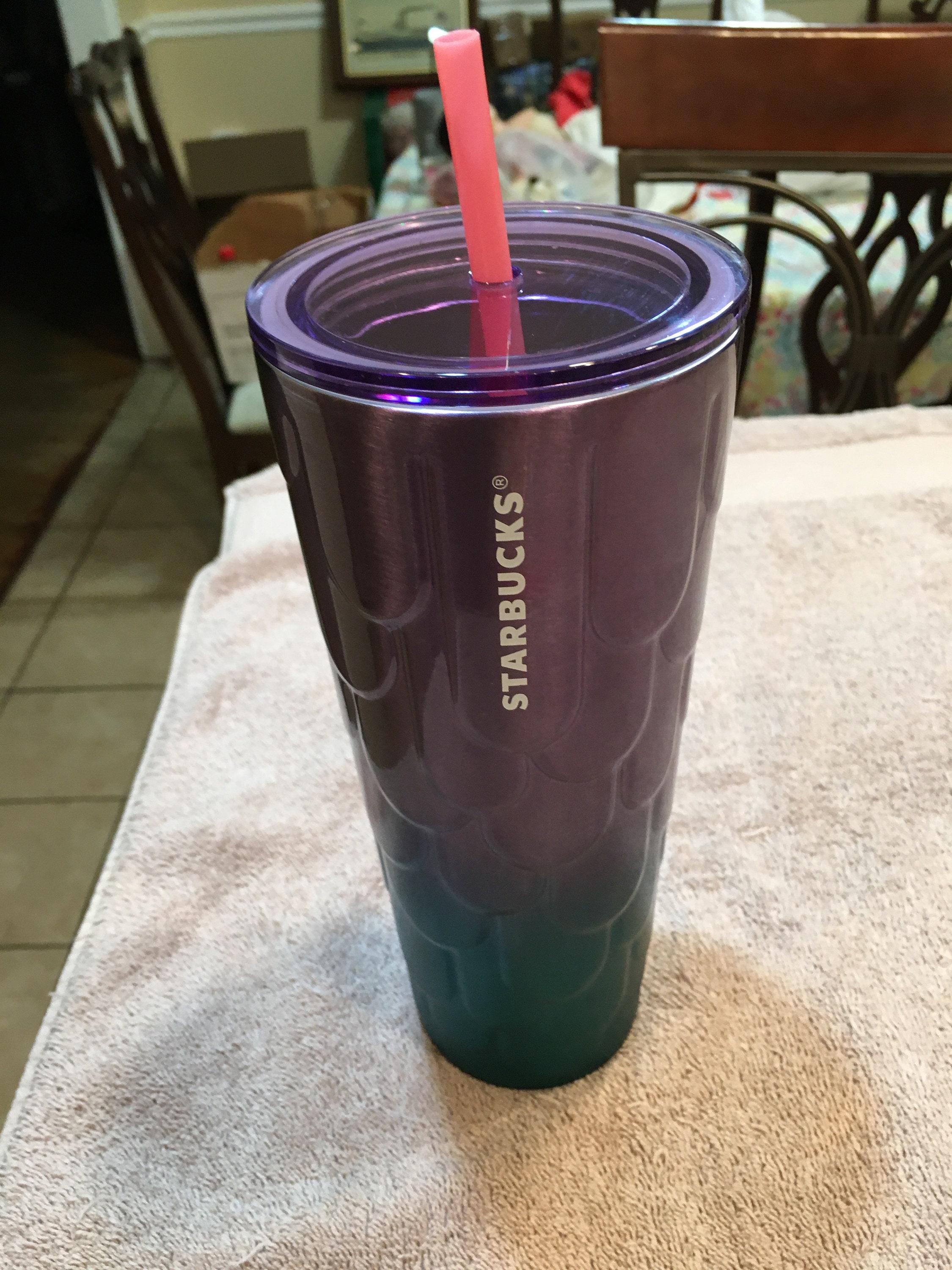 Starbucks マーメイドスケール 水筒 Mermaid Scale Starbucks Cup - Etsy