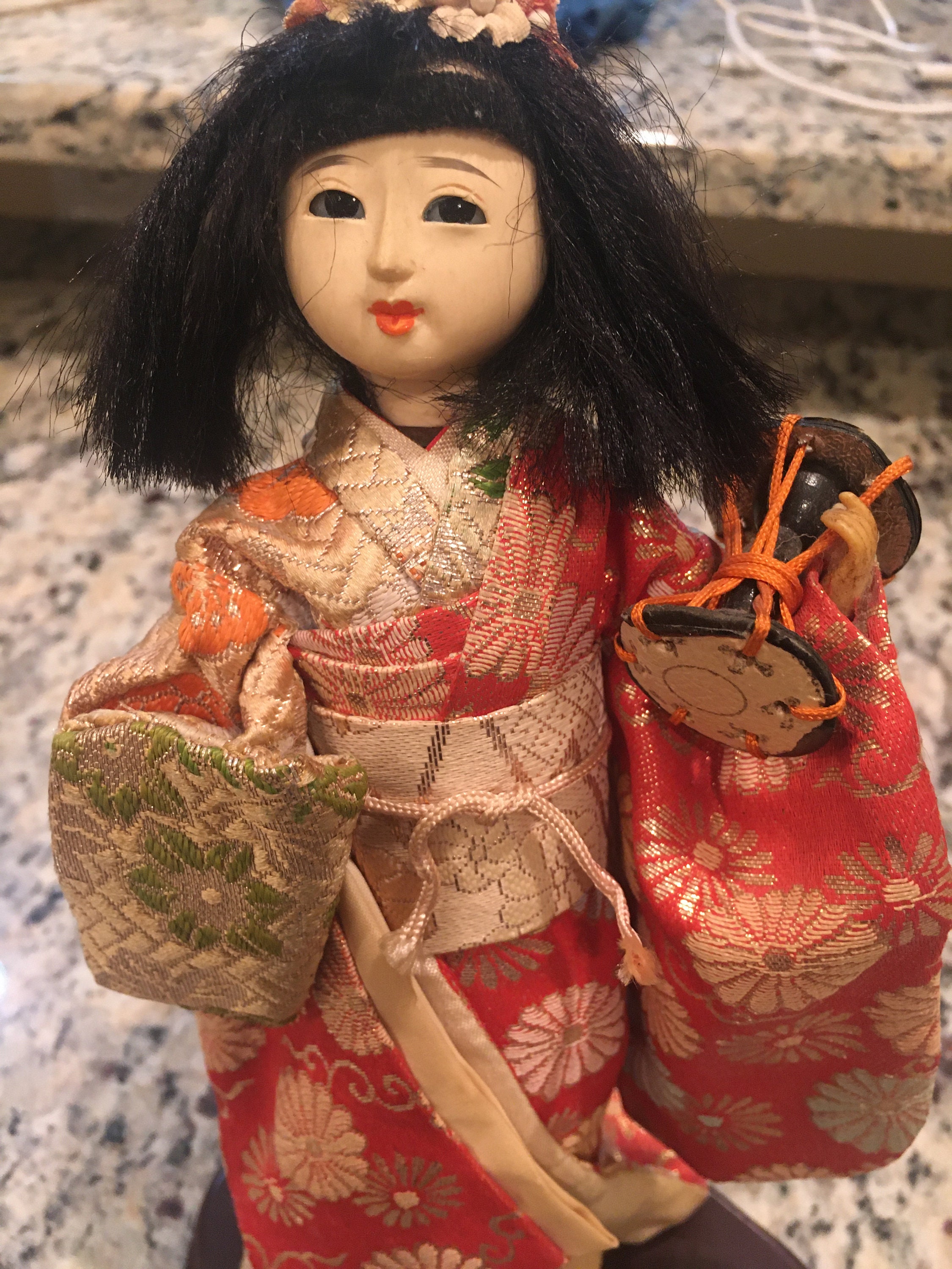 Vintage Komachi Composition Japanese Girl Geisha Doll