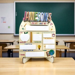 First & Last Day of School Board | Personalized Dry Erase Sign | Reusable Back to School Sign | Interchangeable Design