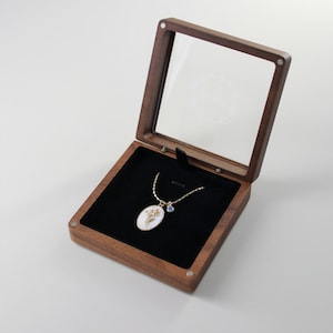 Personalized Jewelry Necklace Box, Fancy Big Necklace Box, Necklace Box with Engraving, Necklace Case for Women, Custom Gift  for Her