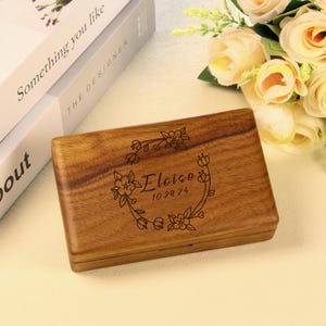 Portagioie personalizzato con specchio, portagioie in legno personalizzato, portagioie per collane e anelli, portagioie per damigelle d'onore, regali di nozze per lei