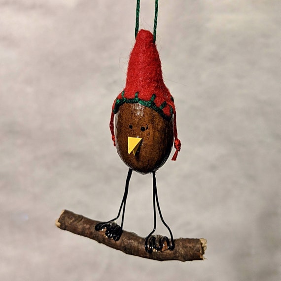 Pecan bird ornament Etsy