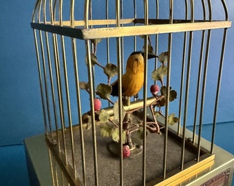 Karl Griesbaum German Automaton Singing Bird in a Cage