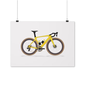 Vélo gagnant du Tour de France 2023 - Affiche Jonas Vingegaard, Tour de France, oeuvre d'art sur le cyclisme