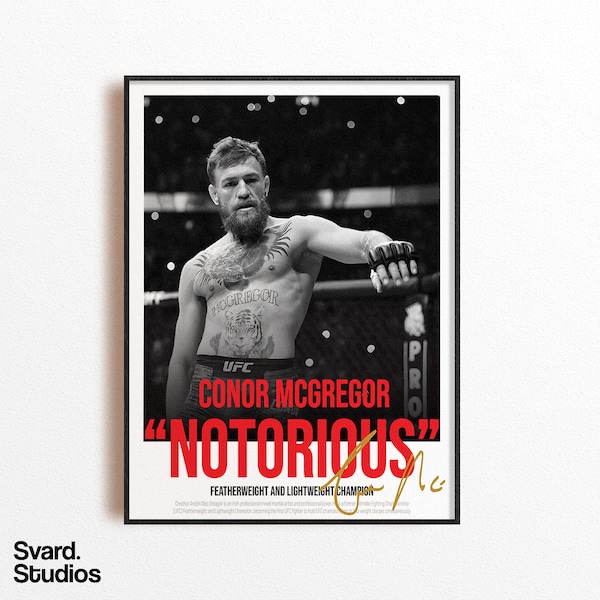 Conor Mcgregor Poster "The Notorious"