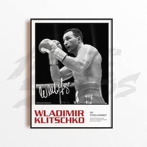 Wladimir Klitschko Art Print, Boxing Art Print, Boxing Arts Wall Decor, Home Gym Decoration, Sports Gift, Boxing Fighter Poster
