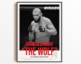 Khamzat Chimaev Poster "The Wolf"