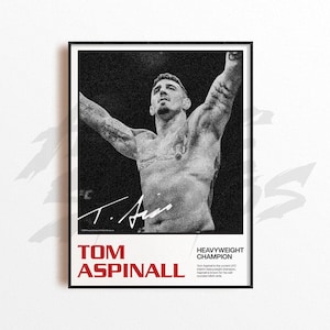 Tom Aspinall Poster Art Print, UFC Fighter Wall Decor, Mixed Martial Arts Poster, Sports Art, MMA Gift, Home Gym Decoration
