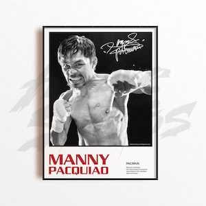 Manny Pacquiao Art Print, Boxing Art Print, Boxing Arts Wall Decor, Home Gym Decoration, Sports Gift, Boxing Fighter Poster