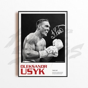 Oleksandr Usyk Art Print, Boxing Art Print, Boxing Arts Wall Decor, Home Gym Decoration, Sports Gift, Boxing Fighter Poster