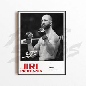 Jiri Prochazka Art Print, Mixed Martial Arts Wall Decor, Home Gym Decoration, Sports Gift, UFC Fighter Poster, MMA Art
