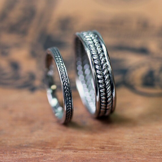 Gold Braided Wedding Rings, Fields of Wheat Rings