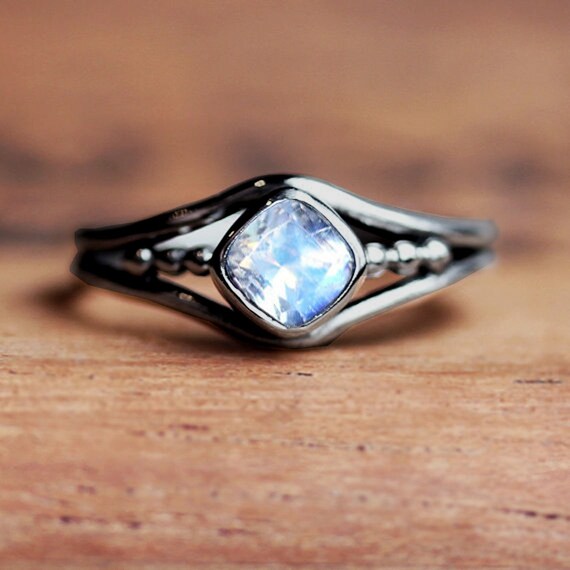 Bezel set moonstone ring store