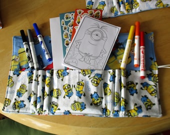 Travel sized kids drawing kit in popular charactors
