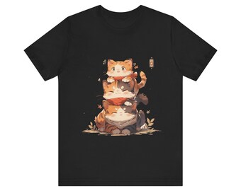 Three Cats Cute T-Shirt | Cat lover | Unisex Jersey Short Sleeve Tee