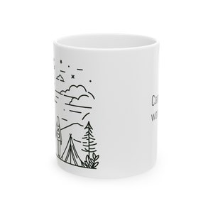 Camping Mug Camp more, worry less. Ceramic Mug, 11oz, 15oz zdjęcie 2